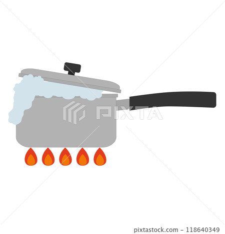 A pot boiling over A pot boiling over 118640349