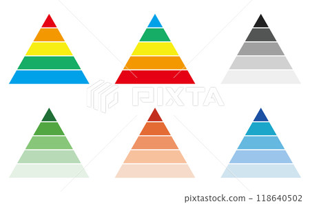 金字塔層次結構圖示 5 個步驟集 118640502