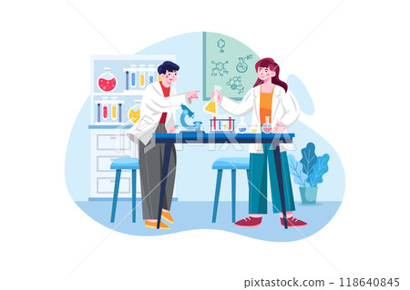 Medical Research Team Working On Lab 118640845