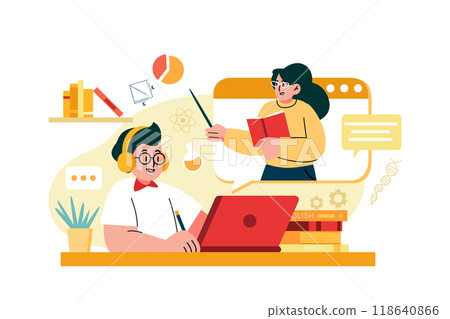 Boy Learning From Home Boy Learning From Home 118640866