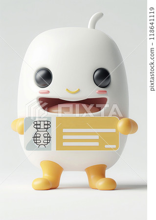 Cute 3D insurance character icon holding a...-插圖素材 [118641119] - PIXTA圖庫