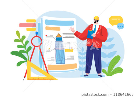 Covid 19 Rules Illustration concept on white background Covid 19 Rules Illustration concept on white background 118641663