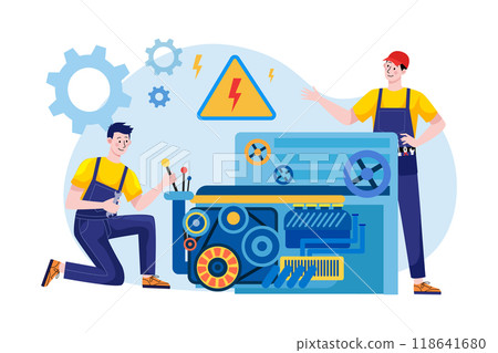 Covid 19 Rules Illustration concept on white background Covid 19 Rules Illustration concept on white background 118641680