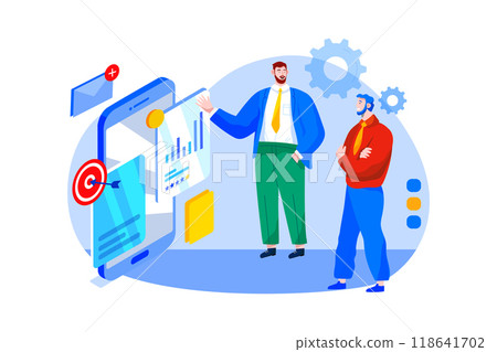 Covid 19 Rules Illustration concept on white background 118641702