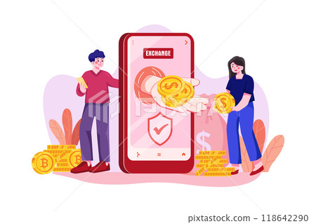 Cryptocurrency Exchange Cryptocurrency Exchange 118642290