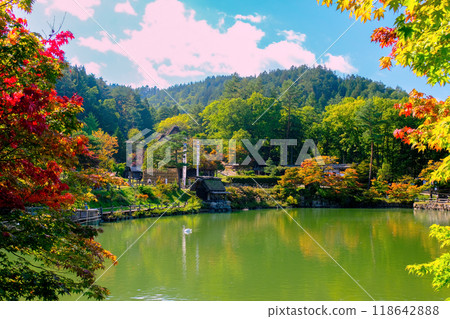 Goami Pond in Autumn 118642888