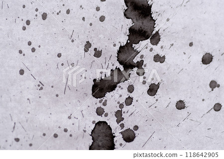 Popping black ink 118642905