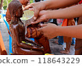 During Songkran, people engage in a traditional ritual of pouring water on Buddha statues as a mark of respect. 2 118643229