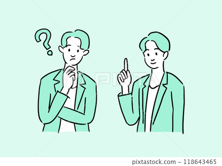 A businessman whose doubts have been resolved 118643465