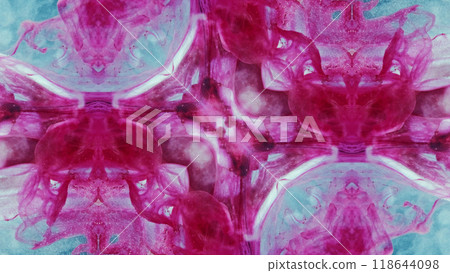 Abstract symmetrical design in pink blue colors modern art creative fractal illustration abstract background. Abstract symmetrical design in pink blue colors modern art creative fractal illustration abstract background. 118644098