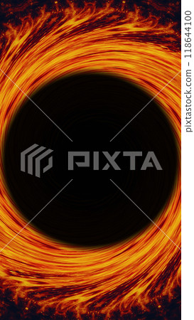 Burning vortex blur orange red swirl black hole with empty space dimensional portal fire frame circle art illustration abstract background. Burning vortex blur orange red swirl black hole with empty space dimensional portal fire frame circle art illustration abstract background. 118644100