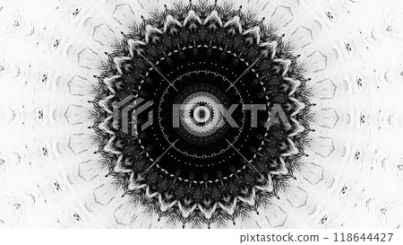 Intricate mandala kaleidoscope pattern optical illusion effects art illustration abstract background. Intricate mandala kaleidoscope pattern optical illusion effects art illustration abstract background. 118644427