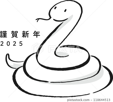 2025 New Year's card material: Year of the snake 118644513