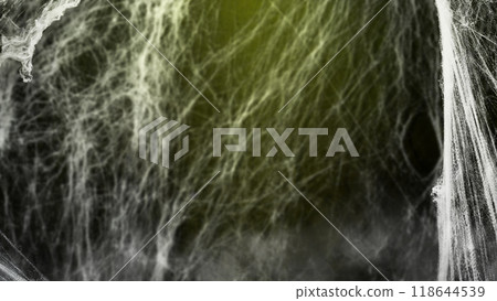 Spooky creepy cobweb spider web in the dark room. The scene is somewhat eerie and mysterious Spooky creepy cobweb spider web in the dark room. The scene is somewhat eerie and mysterious 118644539