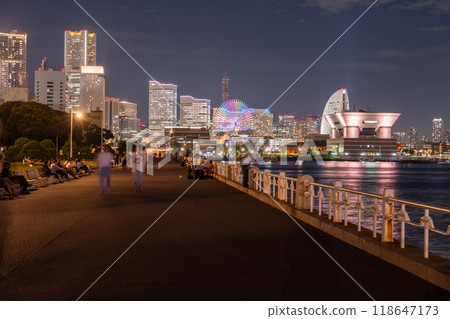 【神奈川縣】山下公園夜景，眺望港未來的摩天大樓 118647173