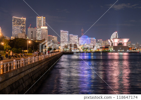 【神奈川縣】山下公園夜景，眺望港未來的摩天大樓 118647174