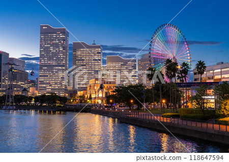 [神奈川縣]橫濱港未來/萬國橋的夜景 118647594