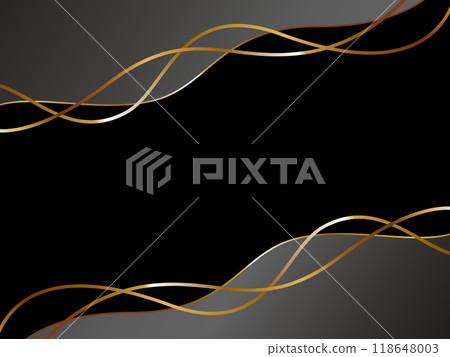 豪華抽象背景水平位置黑色 & 金色 豪華抽象背景水平位置黑色 & 金色 118648003