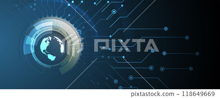 The evolution of artificial intelligence within a futuristic digital technology driven world 118649669