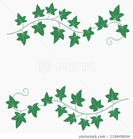 Floral ivy drawing decorative ornament flat design. Floral ivy drawing decorative ornament flat design. 118649694