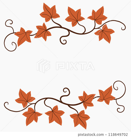 Floral ivy drawing decorative ornament flat design. 118649702