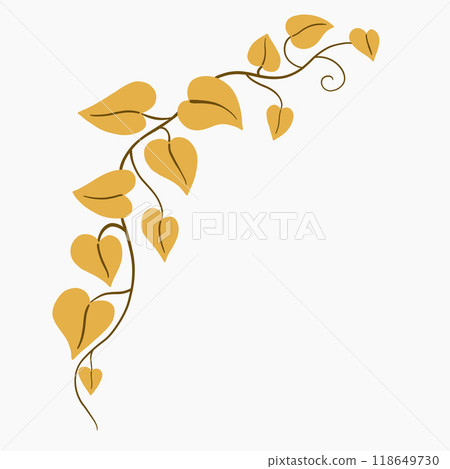 Floral ivy drawing decorative ornament flat design. 118649730