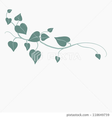 Floral ivy drawing decorative ornament flat design. Floral ivy drawing decorative ornament flat design. 118649739