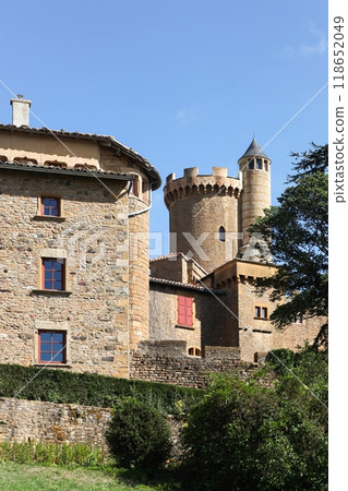 Castle of Montmelas in Beaujolais, France 118652049