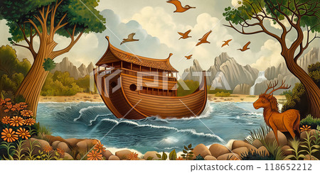 illustration of Noah's Ark 118652212