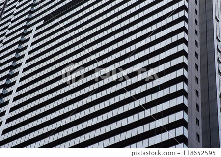 Modern office building. Architectural detail of modern building. Business concept of successful industrial architecture. 118652595
