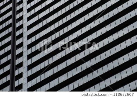 Modern office building. Architectural detail of modern building. Business concept of successful industrial architecture. Modern office building. Architectural detail of modern building. Business concept of successful industrial architecture. 118652607