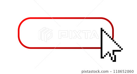 Computer mouse pointer frame with web pointer. Computer mouse pointer frame with web pointer. 118652860
