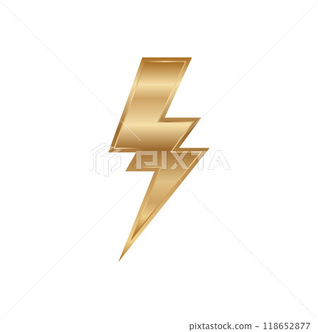 Gold thunder bolt High Energy Thunder and Bolt Logo Gold thunder bolt High Energy Thunder and Bolt Logo 118652877