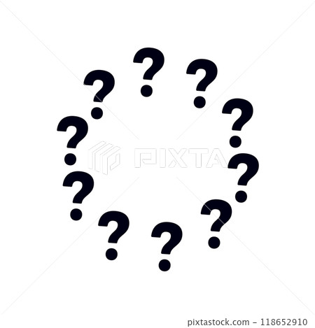 Question mark circle frame. 118652910
