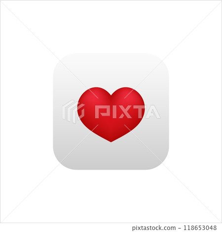Love application with heart for mobile phone. Logo of menstruation app. 118653048