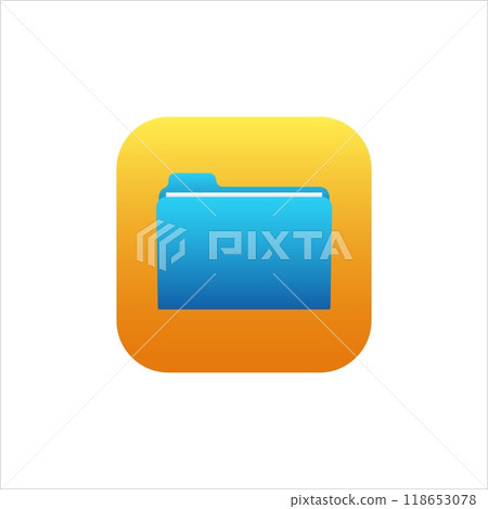 Document application for mobile phone. File icon in modern style. 118653078