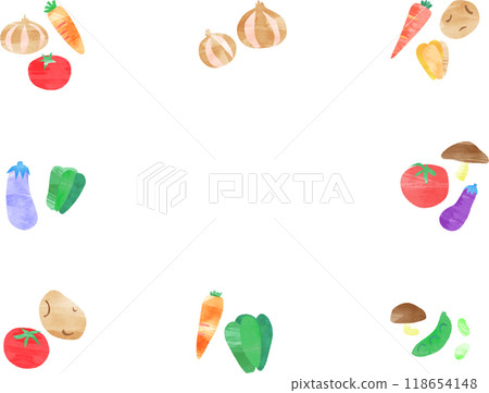 可愛的蔬菜框 可愛的蔬菜框 118654148