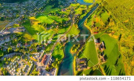 Stryn, Norway. Nature in fjords. Traveling through the Norwegian fjords. 118654171