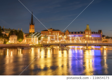 Stockholm, Sweden. View of the old town in Stockholm. The capital of Sweden. 118654173