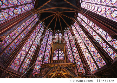 World Heritage Site: Stained Glass of Sainte-Chapelle World Heritage Site: Stained Glass of Sainte-Chapelle 118654326