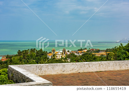 City of Olinda seen from the courtyard of the old church 118655419