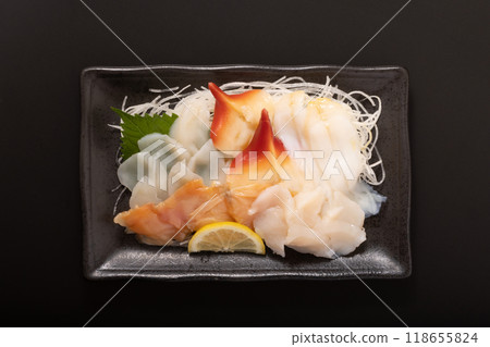 什錦貝類和生魚片 什錦貝類和生魚片 118655824