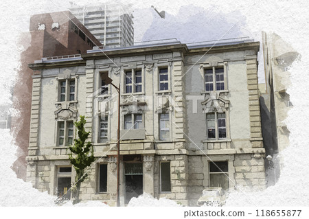Watercolor style Kobe Kaigan Building Kobe City, Hyogo Prefecture Watercolor style Kobe Kaigan Building Kobe City, Hyogo Prefecture 118655877