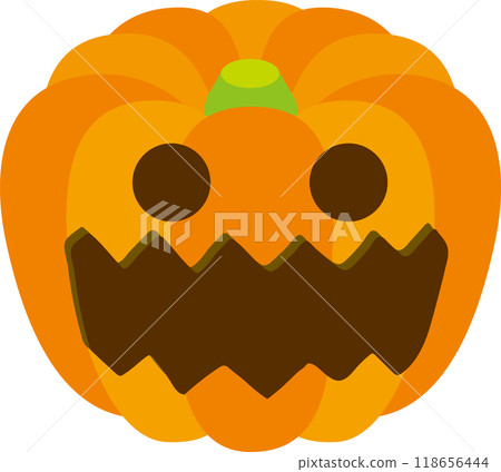 萬聖節南瓜矢量圖 118656444