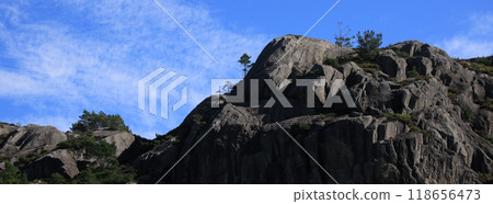 Unique anorthosite rock formations in Egersund, Norway. 118656473