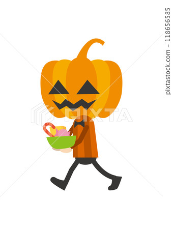 萬聖節的孩子角色扮演 118656585