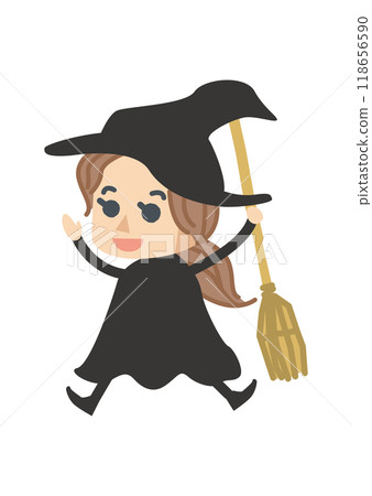 萬聖節的孩子角色扮演 118656590