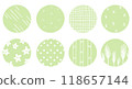 Hand-painted Japanese-style pattern set of 8 pieces, light green 118657144