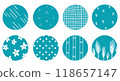 Hand-painted Japanese-style pattern 8-piece set in green 118657147