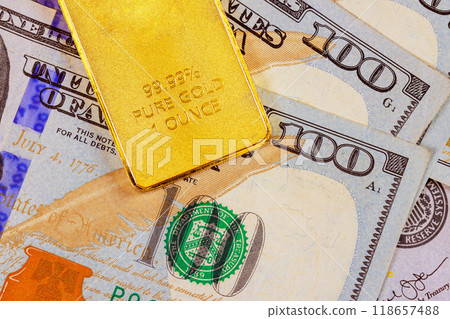 Investment American dollars in gold bars is method saving money during times of inflation, devaluation 118657488